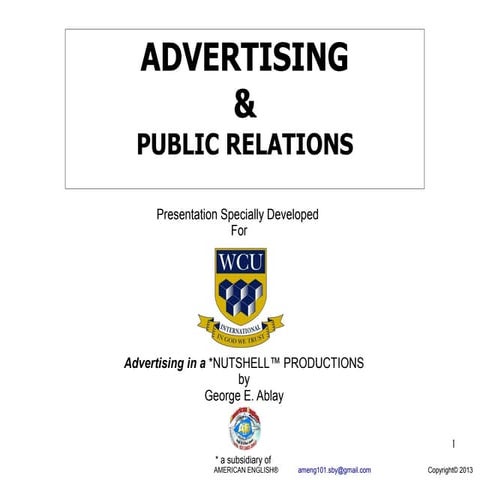 Advertising module
