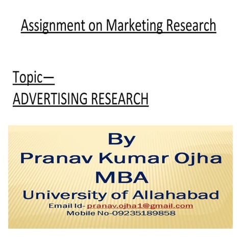 Advertising research