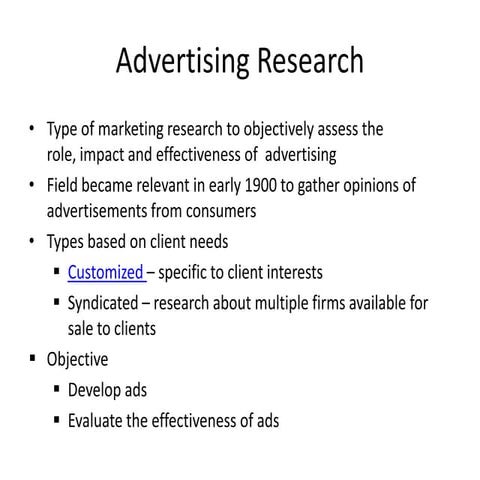 Advertising research