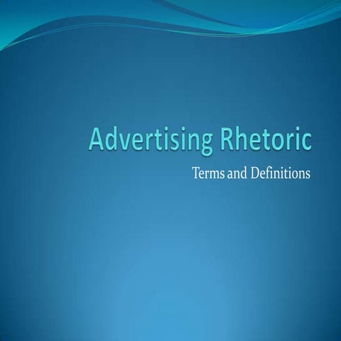 Advertising rhetoric