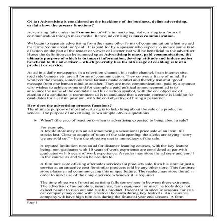 Advertising & Sales Promotion | DOCX