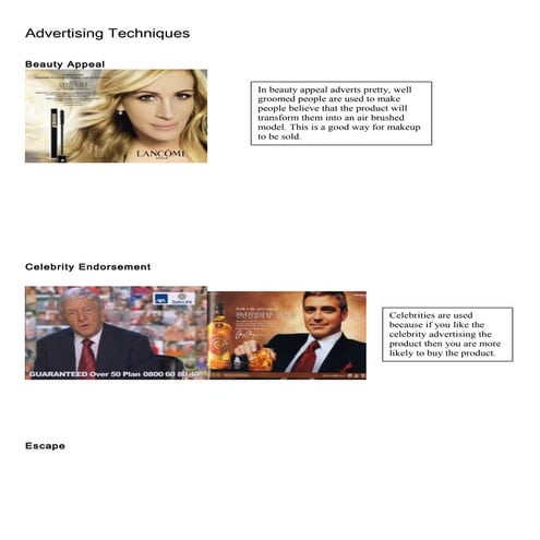 Advertising techniques