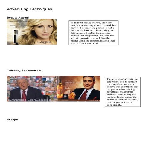 Advertising techniques