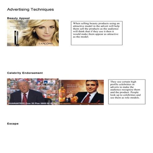 Advertising techniques