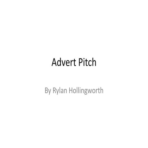Advert pitch powerpoint