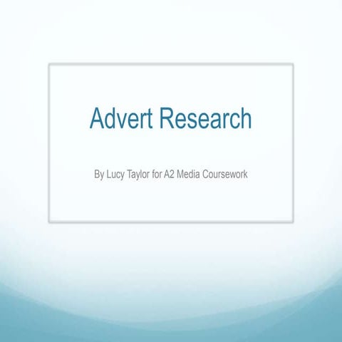 Advert research further