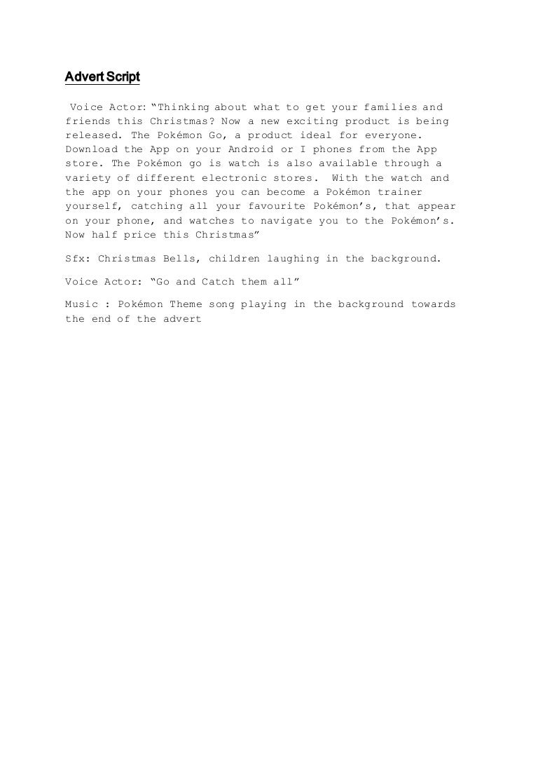 Advert script