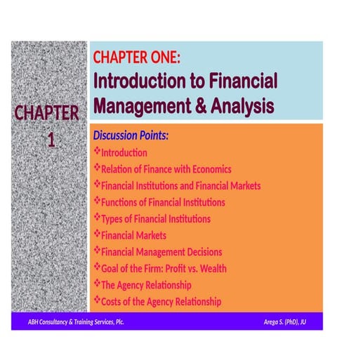 Management of financial institutions | RTF