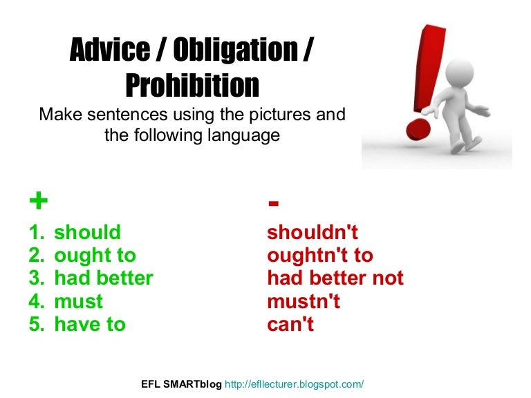 Advice Should Ought To Had Better Must Have To Cant