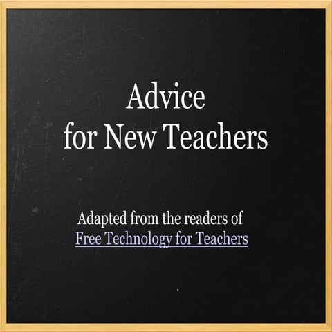 Advice for new teachers