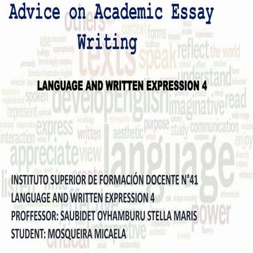 Advice on academic writing