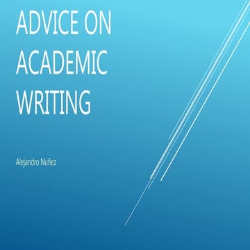 Advice on academic writing