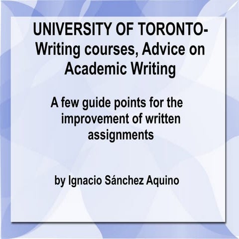 Advice on academic writing