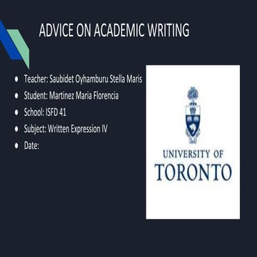 Advice on Academic Writing 