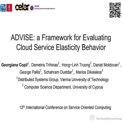  ADVISE - a Framework for Evaluating Cloud Service Elasticity Behavior - Best...