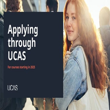 Applying through UCAS for the 2025 admissions cycle