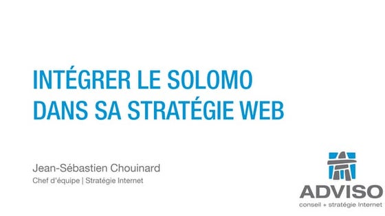 Integrer le Social Local Mobile dans sa stratégie web