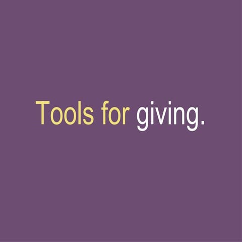 Advisor Tools For Giving
