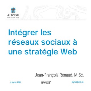 Intégrer les réseaux sociaux à une ...