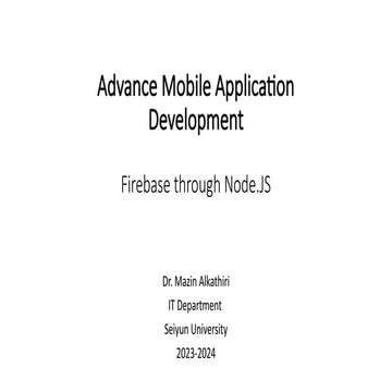 Firebase PPT | PPTX