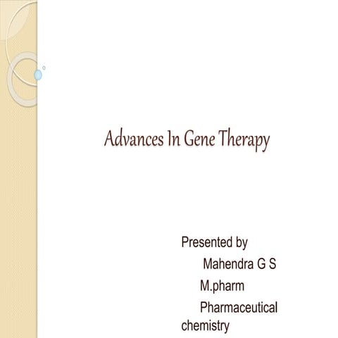 Nucleic Acid Based Therapeutic Delivery System : Gene Therapy ...