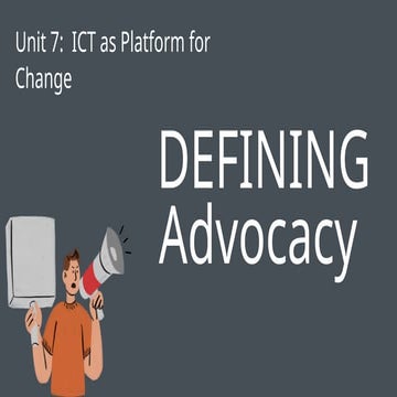 Defining Advocacy topic for SHS Students