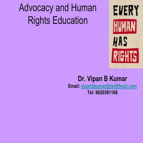 Advocacy and human rights education