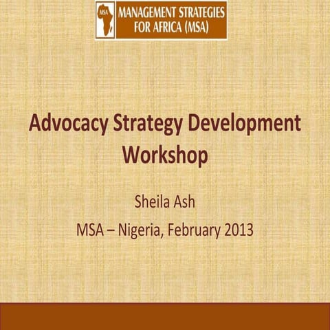 Advocacy workshop day1