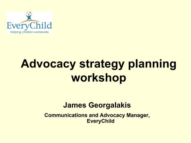 Advocacy Workshop 