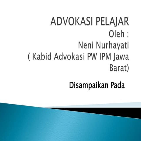 Advokasi pelajar | PPT