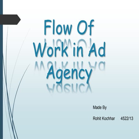 Flow of work in ad agency