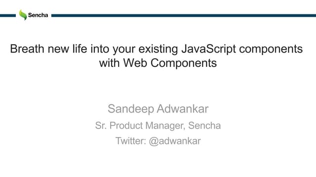 Ext Web Components - Dev Week 2019
