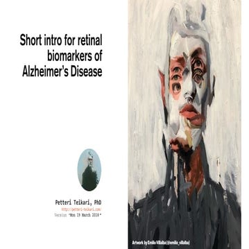 Short intro for retinal biomarkers of Alzheimer’s Disease