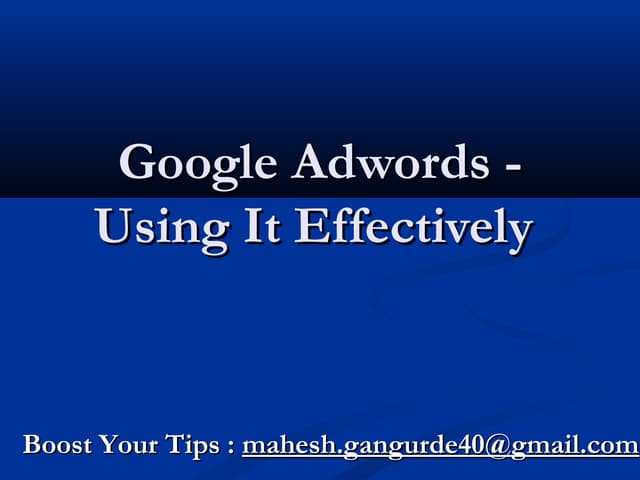 Adword remarketing