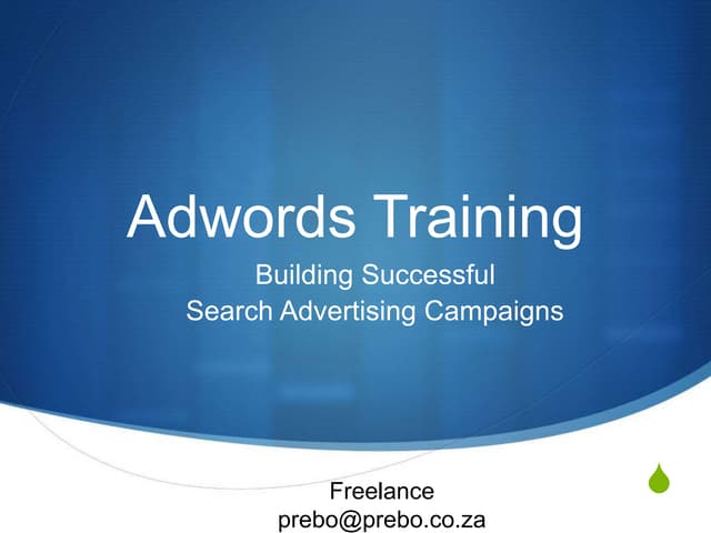 2015 Google Adwords Training