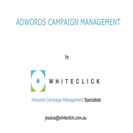 Adwords campaign management