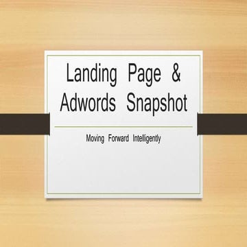 Adwords & Landing Page Strategy