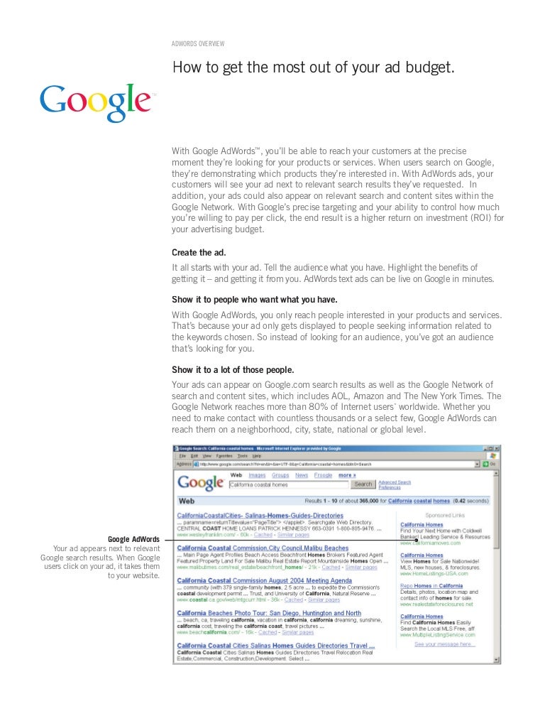 Ad Words Overview