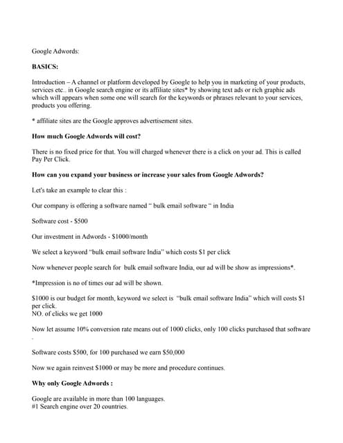 Adwords tutorail