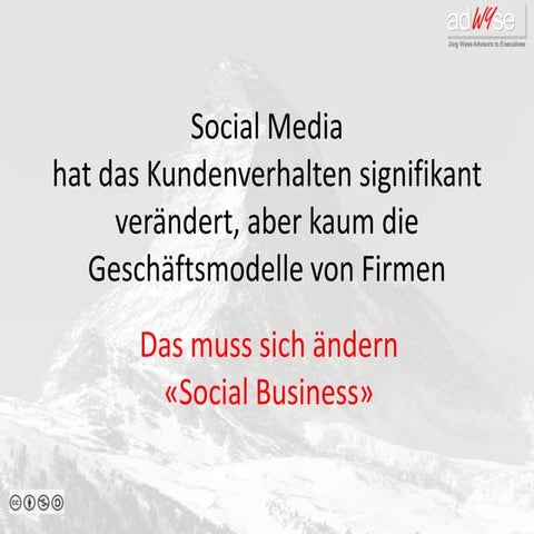 Social Media wird Social Business - Und damit ein Thema für Unternehmensberater
