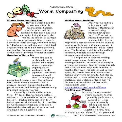 Teacher Worm Composting Guide
