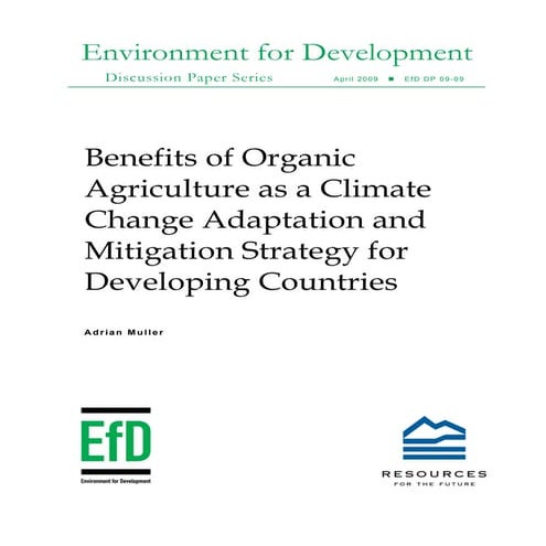 Benefits of Organic Agriculture as a Climate Change Adaptation and ...