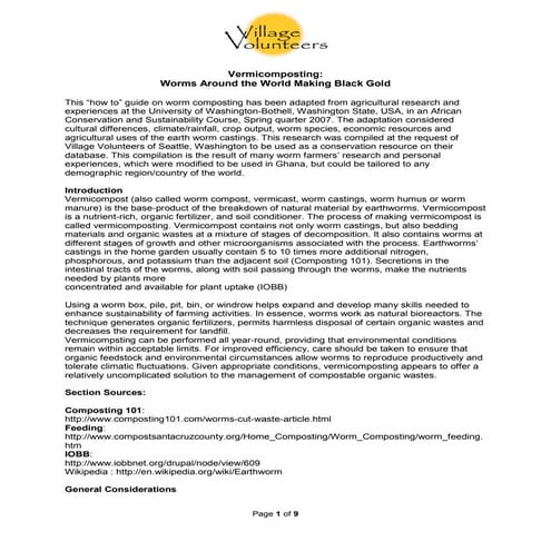 Vermicomposting Worms Around the World Making Black Gold