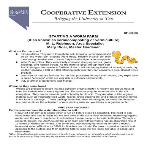 Starting a Worm Farm