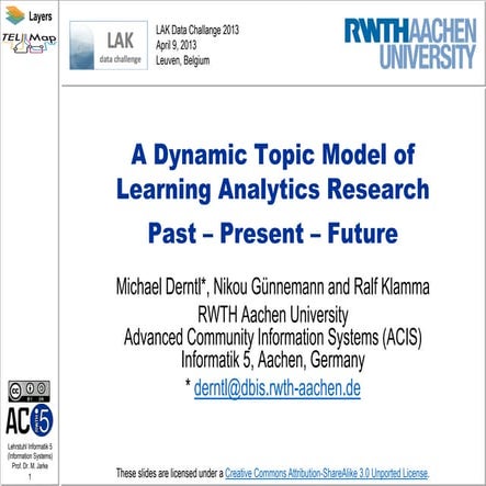 A Dynamic Topic Model of Learning Analytics Research