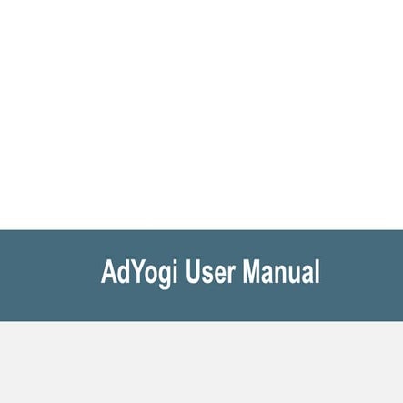 Adyogi manual