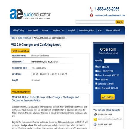 MDS 3.0 Changes and Confusing issues
