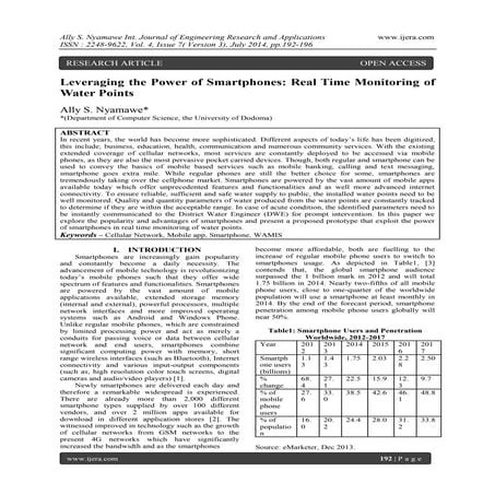 Leveraging the Power of Smartphones: Real Time Monitoring of Water Points