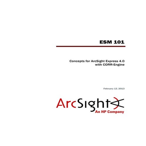 ESM 101 for ArcSight Express v4.0