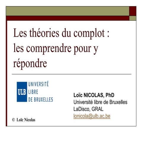 Conférence Théories du complot  © LNicolas